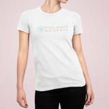 White classic, comfy Brain-Based Wellness fitted Tee